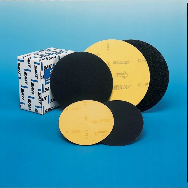 Set de 6 disques abrasifs auto-agrippants D. 125 mm A80x2, A120x2, A180x2